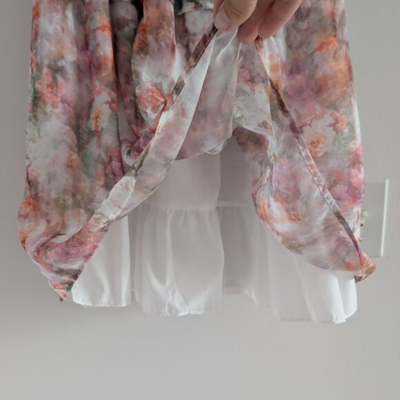 NORDSTROM Pippa & Julie watercolor ruffle dress - Picture 4 of 9